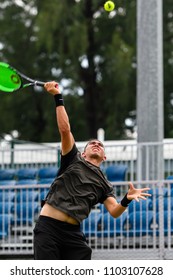 Tennis - Singapore ITF Men's Futures - SGP F2 (Men), Collin Altamirano In Action During The Match Played, Taken On 26 May 2018 At Kallang Tennis Centre, Singapore.