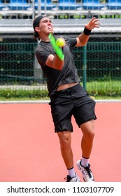 Tennis - Singapore ITF Men's Futures - SGP F2 (Men), Collin Altamirano In Action During The Match Played, Taken On 26 May 2018 At Kallang Tennis Centre, Singapore.