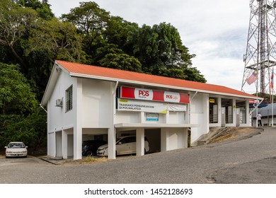 Tenom, Sabah, Malaysia - May 19 2019: Tenom Post Office, Oeprated By POS Malaysia