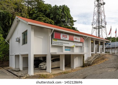 Tenom, Sabah, Malaysia - May 19 2019: Tenom Post Office, Oeprated By POS Malaysia