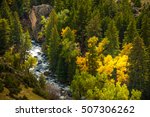 Tensleep Creek Wyoming Landscape Fall Colors 