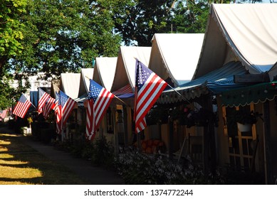 Tent city in Ocean Grove, New Jersey on the Fourth of July