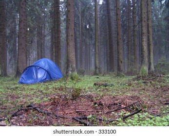 Tent at forest