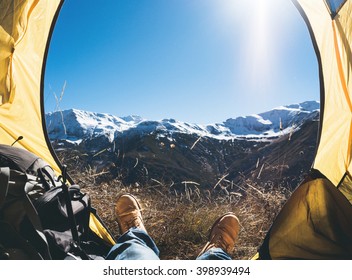 Tent lookout on a Camp in the mountains