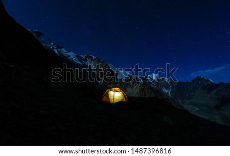 Foto Bild Bergcamping unter Sternenhimmel