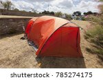 Tent on terraced campground - Saint-Malo, France