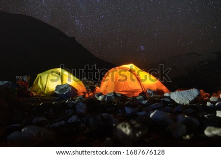 Similar – Foto Bild Bergcamping unter Sternenhimmel