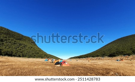 tents on the mountain west java indonesia
