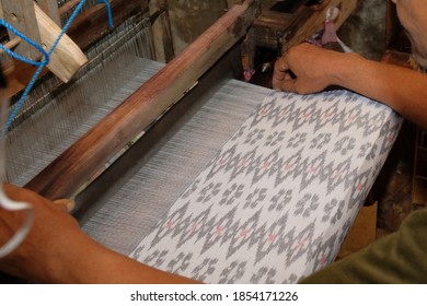 Tenun Sarung Goyor. Ethnic Traditional Woven Cloth crafted using non machine loom - Shutterstock ID 1854171226