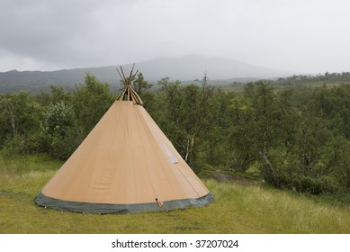 Tepee in the mountain