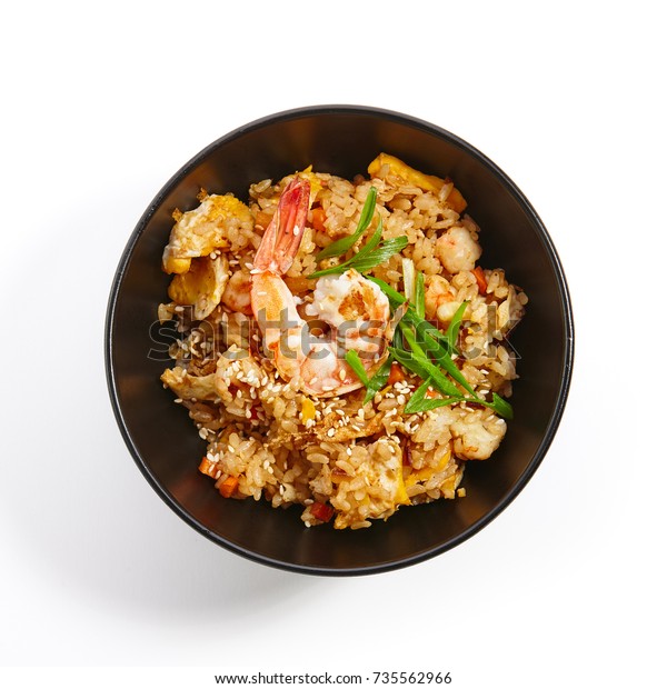 Teppanyaki Fried Rice Shrimp Vegetables Fresh Stock Photo Edit Now