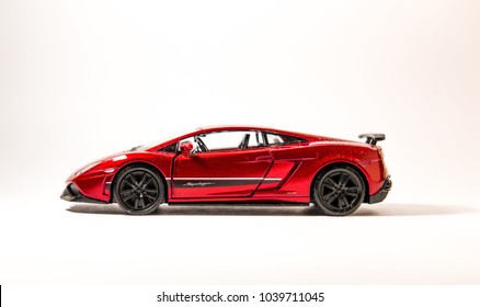 Terengganu 6th March 2018. A Miniature Of  Lamborghini Superleggera Sport Car Shoot At 8.00pm In  Studio.