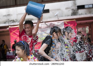 Terengganu, Malaysia - April 20: In series Songkran Water Festival also known as Thai New Year Celebration was celebrated by Siamese community at Terengganu, Malaysia on 20 April 2012.