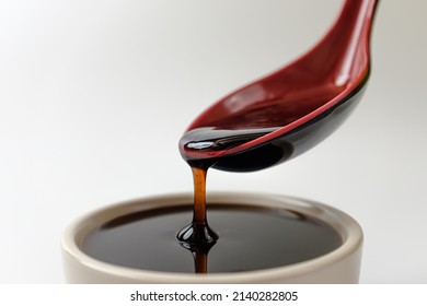 teriyaki sauce on a white background - Shutterstock ID 2140282805