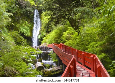 The Termas Geometricas Natural Hot Springs, Near The Town Of Conaripe, Chile