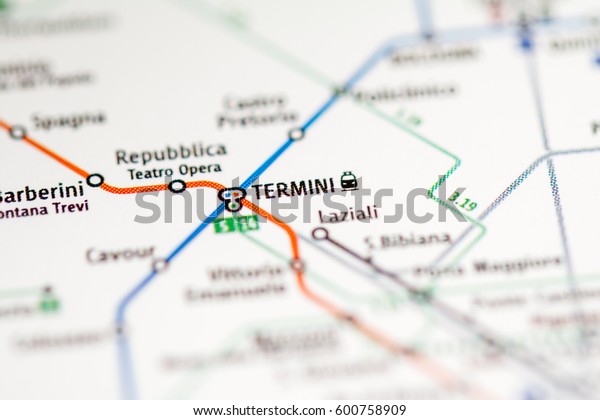 Termini Station Rome Metro Map Stock Photo Edit Now