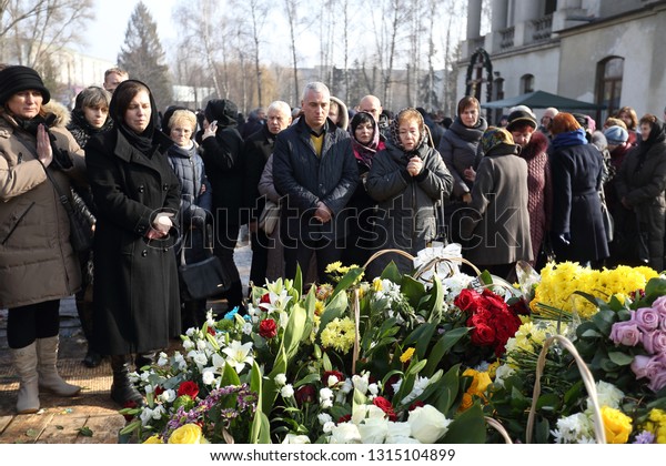 \
Ternopil.\
Western Ukraine. 02.16.2019\
The funeral of proteer Anatoly\
Zinkevich in Ternopil. Western\
Ukraine.