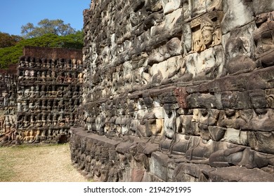 Terrace Of The Leper King In Angkor Thom, Siem Reap, Cambodia