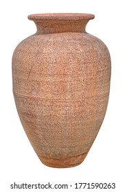 Terracotta-Keramik-Amphorvase einzeln auf weißem Hintergrund