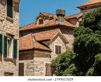 Terracotta Tiled Ancient Complex Rooves