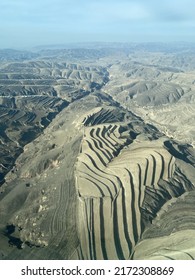 Terrain Of Terraces In Ningxia China