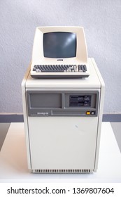 TERRASSA, SPAIN-MARCH 19, 2019: 1980 Computer Terminal Maps Televideo Model 910 In The National Museum Of Science And Technology Of Catalonia