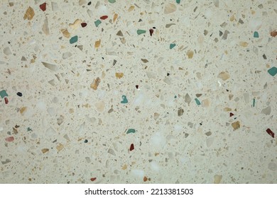 Terrazo Tile White With Marble Chips. Seamless Terrazzo Pattern Marblemosaic