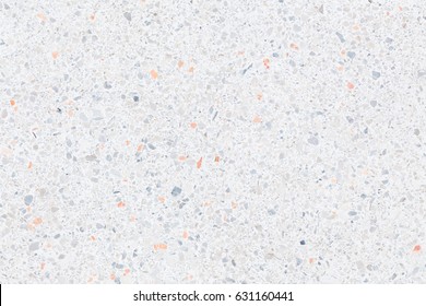 Terrazzo floor texture in top view new and clean condition for texture and background. Terrazzo flooring consists of chips of marble, glass and other material embedded in cement and then sanded smooth