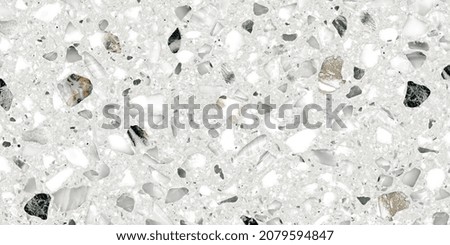 Terrazzo flooring vector seamless pattern. Texture of classic italian type of floor in Venetian style composed of natural stone, granite, quartz, marble, glass and concrete,ivory marble