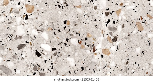 Terrazzo marble stone consists chips of marble. Terrazzo marble like ancient mosaics and pavement. Multi Colour chips of polished stone floor tile and wall tile design and ceramic.