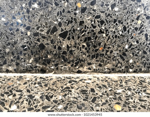 Terrazzo Pebble Black Color Texture Background Stock Photo 1021453945 ...