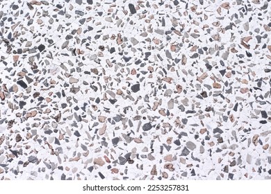 Terrazzo  texture or small marble patterns black brown white floor background	 - Shutterstock ID 2253257831