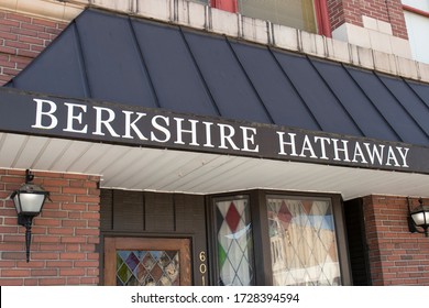 Terre Haute - Circa May 2020: Berkshire Hathaway HomeServices sign. HomeServices is subsidiary of Berkshire Hathaway Energy.