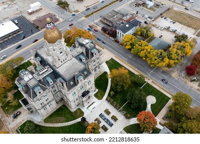 Terre Haute, Indiana court house in the fall 