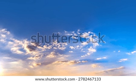 The terrible flight of whirlwinds after the setting sun. A fabulous, captivating picture. Dusk, Sunset Sky Clouds in the Evening colorful Orange, Yellow, Pink Red sunlight Dramatic storm clouds on Twilight sky, Landscape horizon Summer Background