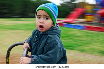 Terrified boy