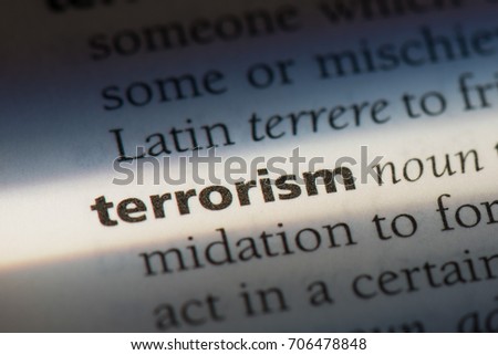 terrorism word in a dictionary. terrorism concept