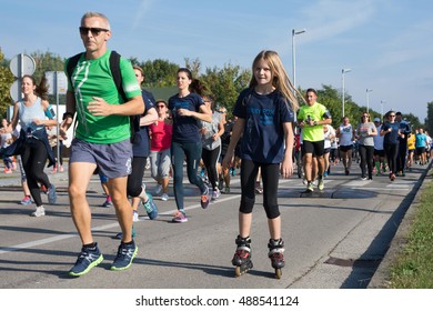 Terry Fox Run At Lake Jarun, Zagreb, Croatia On 25th September 2016.