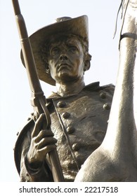 Terry's Texas Rangers Statue In Front Of Austin's Capitol Building