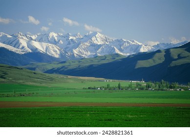 Tersey alatoo mountains by lake issyk-kul, tien shan (tian shan) range, kirghizstan (kyrgyzstan), fsu, central asia, asia - Powered by Shutterstock