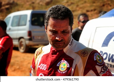 TERUEL, SPAIN - JUL 23 : Qatari Driver  Nasser Al Attiyah In The XXXIII Baja Spain, On Jul 23, 2016 In Teruel, Spain.