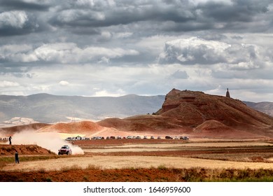 TERUEL, SPAIN - JUL 27 : Spanish Driver Nani Roma And His Codriver Alex Haro In A Mini All4 Racing Race In The XXXV Baja Spain, On Jul 27, 2019 In Teruel, Spain.