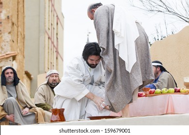 Teruel, Spain.- March 29 2013. Theatrical representation of the passion death of Jesus Christ that takes place in the village of Alcorisa, every Good Friday by people of the village.  