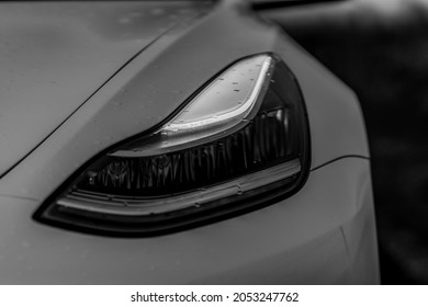 Tesla model 3 headlight detail