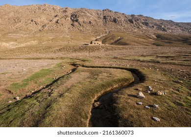 Tessaout Water Fountain, Tarkeddit Mountain Refuge, Ighil M'Goun Trek,Atlas Mountain Range, Morocco, Africa