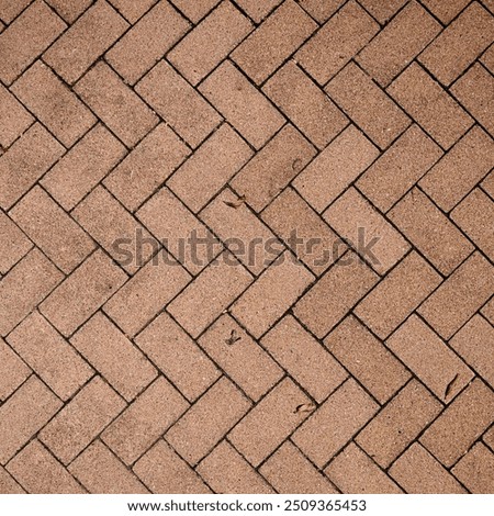 Tesselation made up of the rectangular bricks which lie across most of Hong Kong's streets. 