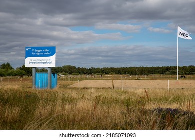 Test Construction Of The Coastal Flood Protection In Skanör, Falsterbo. 27 July 2022, Sweden. 