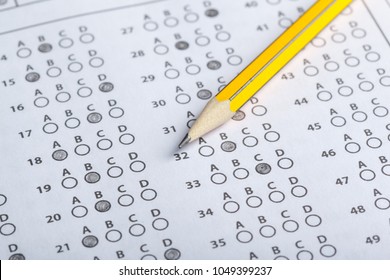 Test Score Sheet Answers Stock Photo 1049399237 | Shutterstock