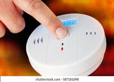 Test Of A Smoke And Fire Alarm With Carbon Monoxide Sensor Capability