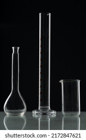 Test Tube Glass Objects Ion Black Background